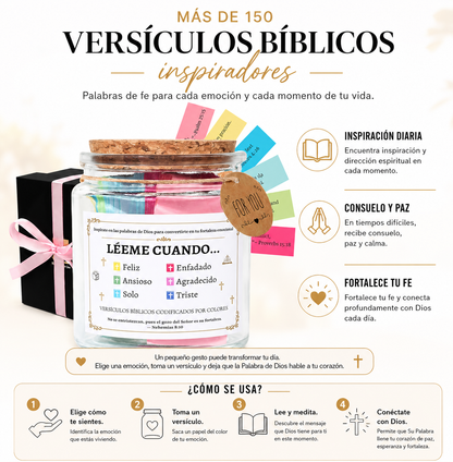 Frasco con Versículos Bíblicos