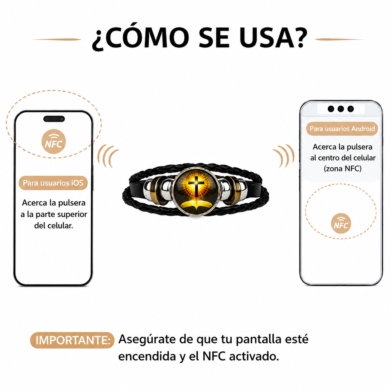Pulsera con Versículo Bíblico Diario